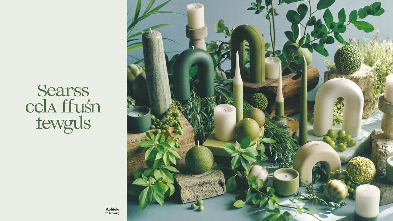 Ilustracja kampanii: świece i dekoracje w klimacie botanicznym