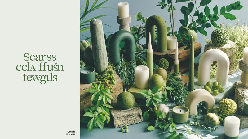 Ilustracja kampanii: świece i dekoracje w klimacie botanicznym